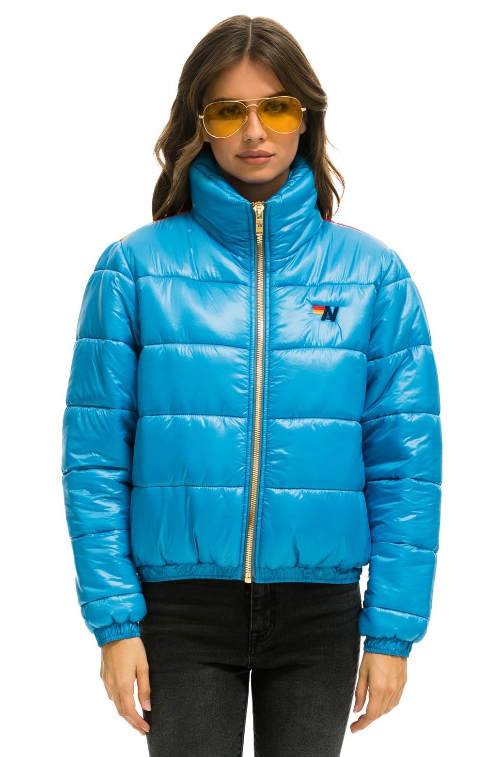 Alternative view of SUNBURST APRES PUFFER JACKET - GLOSSY OCEAN