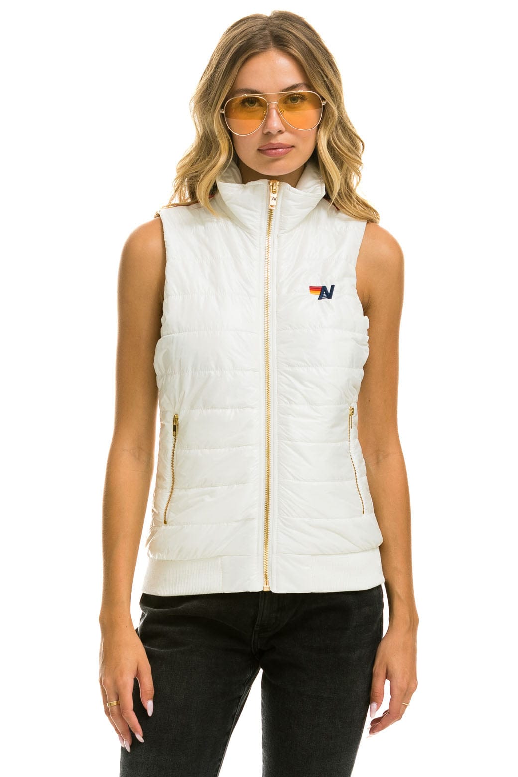Alternative view of SUNBURST VEST - GLOSSY WHITE